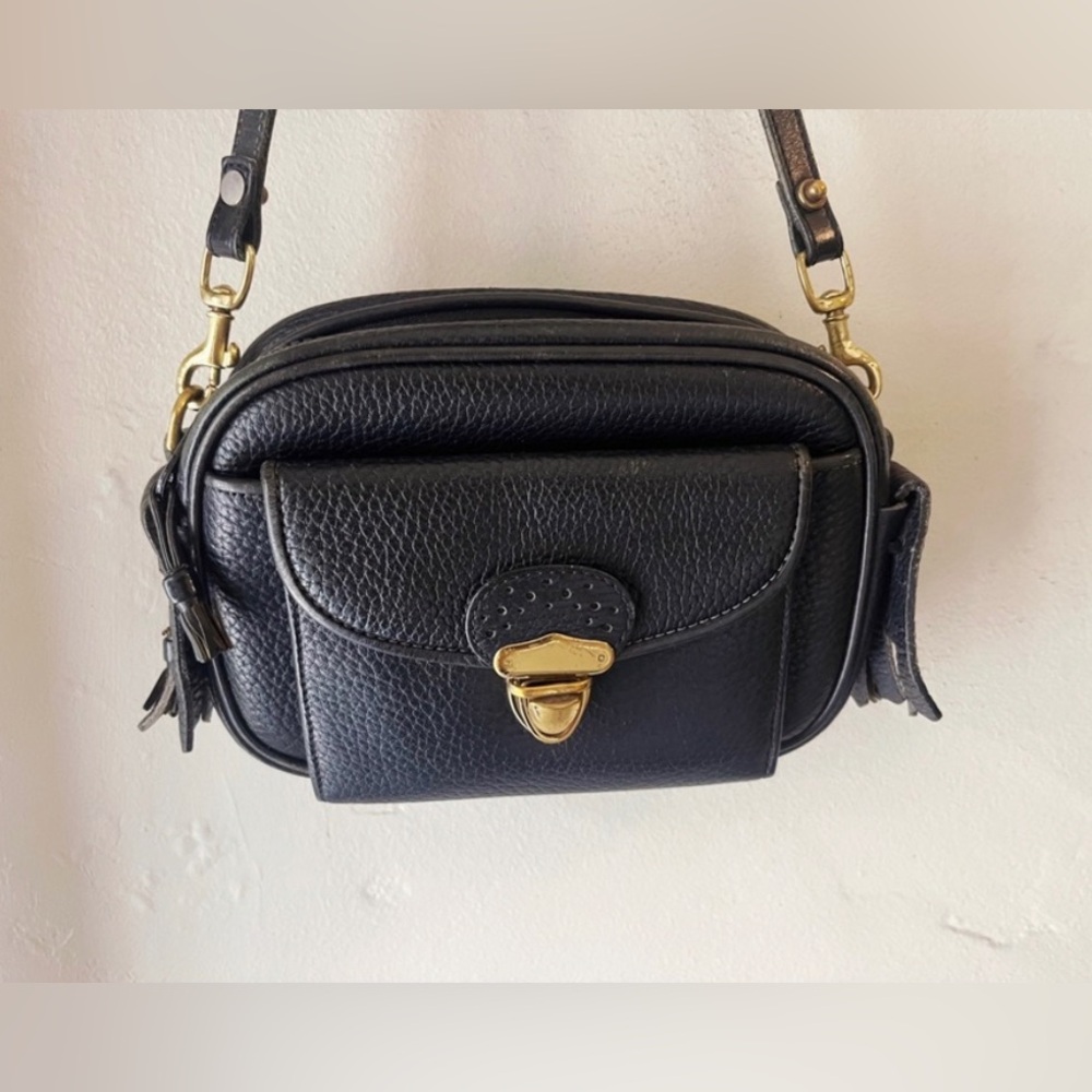 90’s Dooney & Bourke Black Mini Leather Crossbody Bag